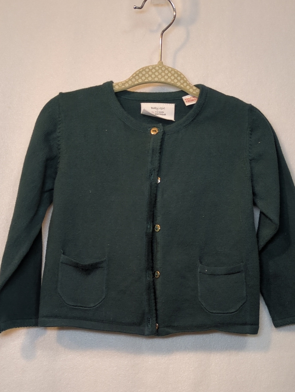 Zara Baby Dark Green Knit Cardigan